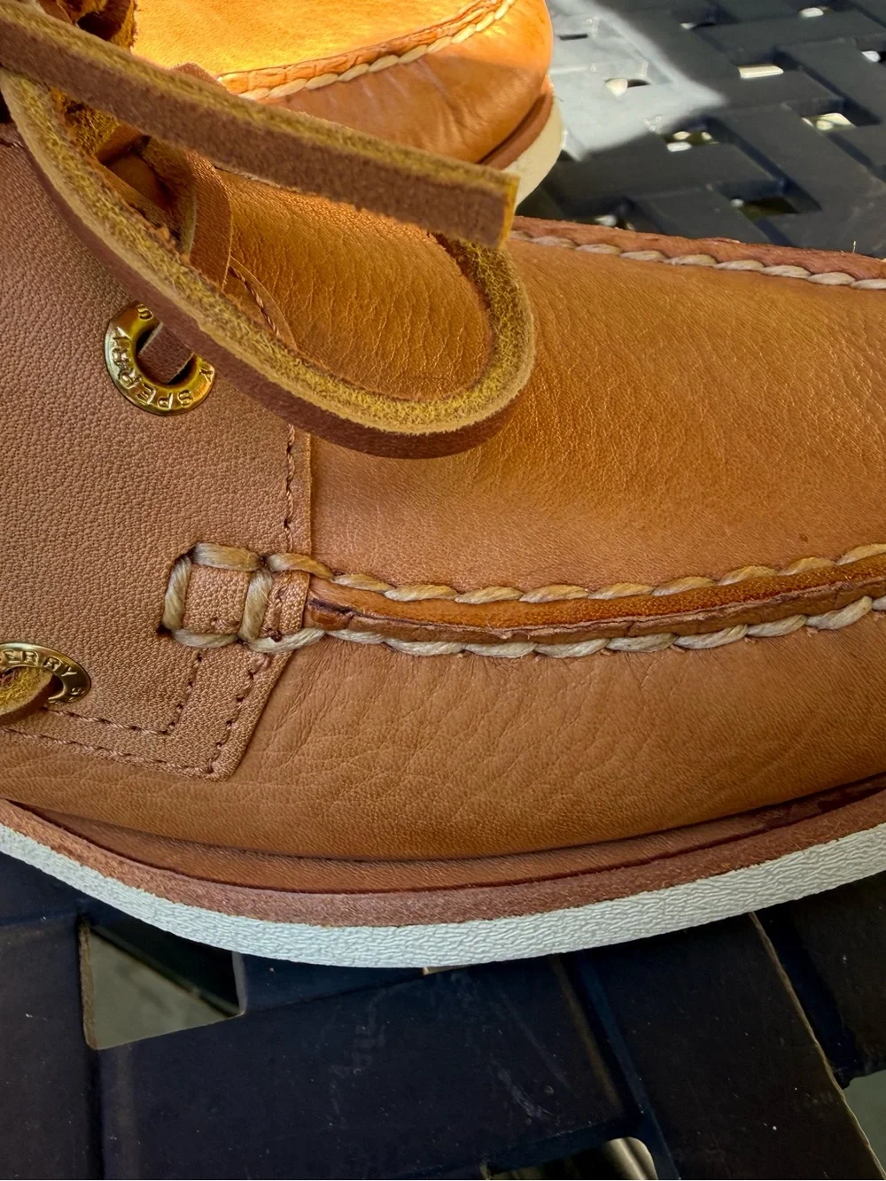 Sperry Gold Cup Men's Medium Beige Leather Boat Shoe. NWT. Original Box